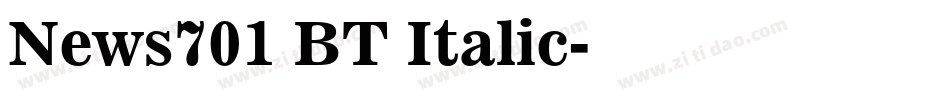 News701 BT Italic字体转换